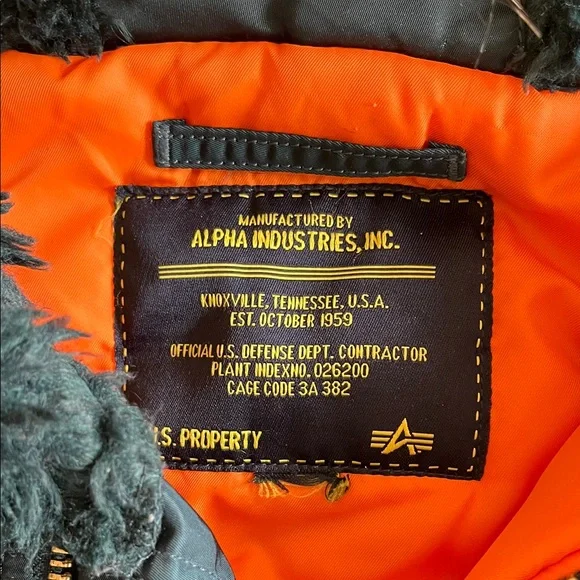 Alpha Industries Flying Man’s N-2B dark teal Fur-Trimmed Hooded Jacket - Picture 2 of 16